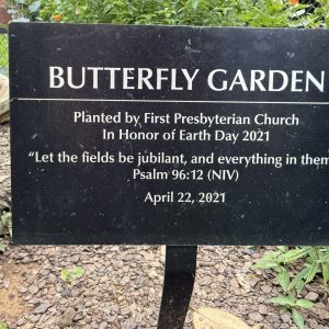 butterfly garden sign